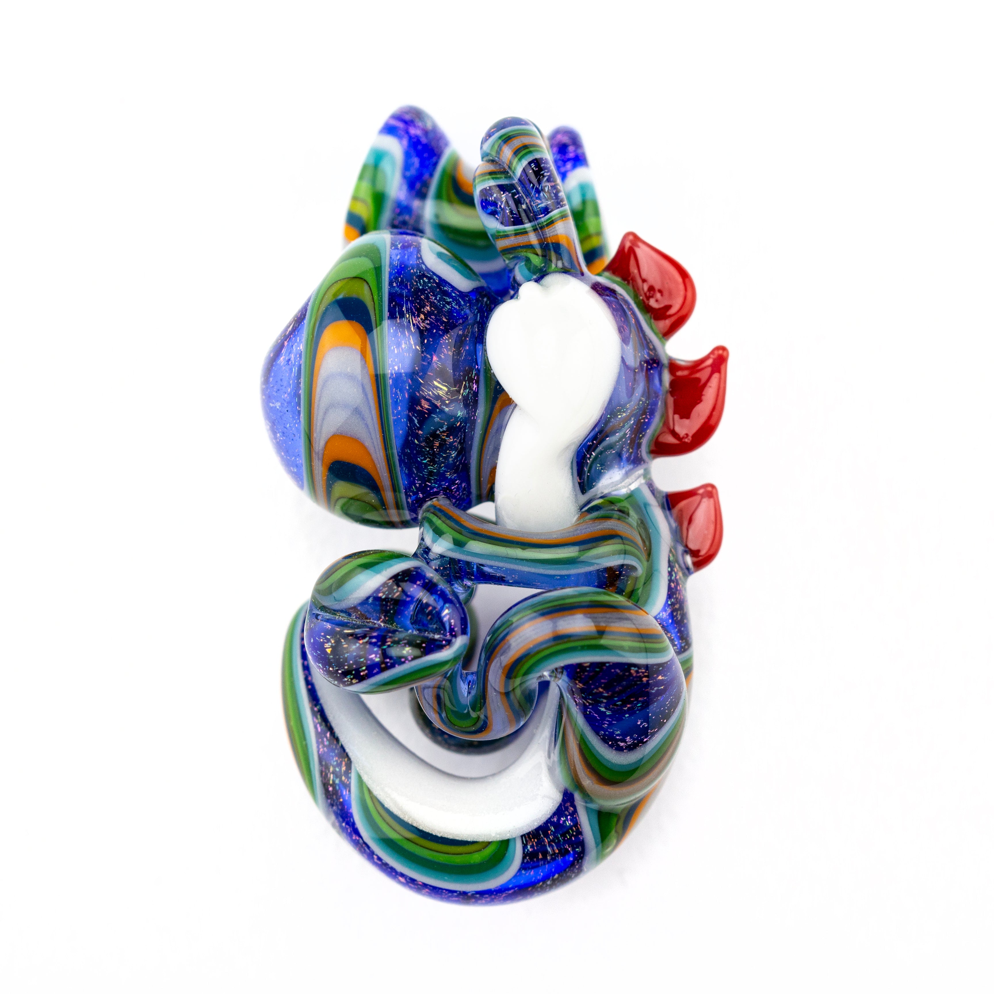 BTGB Green Stripe Dichro Wag Yoshi Pendant #BGB140 - Planet Caravan